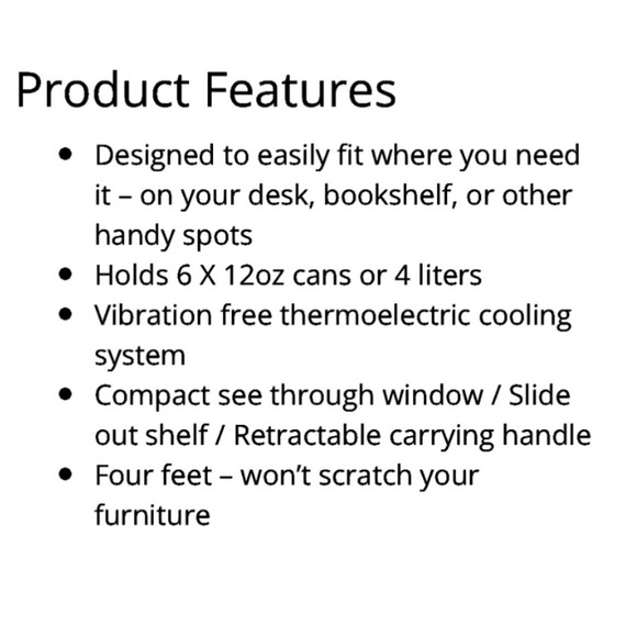 NEW Retro Mini Fridge - Picture 3 of 12